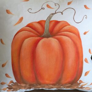 Fabric Painting - Pumpkin & Leave Pillowcase