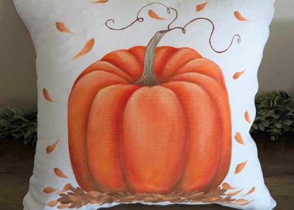 Fabric Painting - Pumpkin & Leave Pillowcase